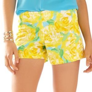 Lilly Pulitzer Yellow Rose Shorts